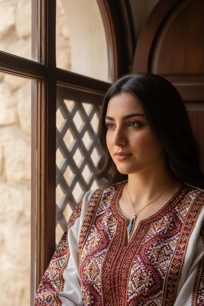 سنسال فلسطين واضح عند النافذة