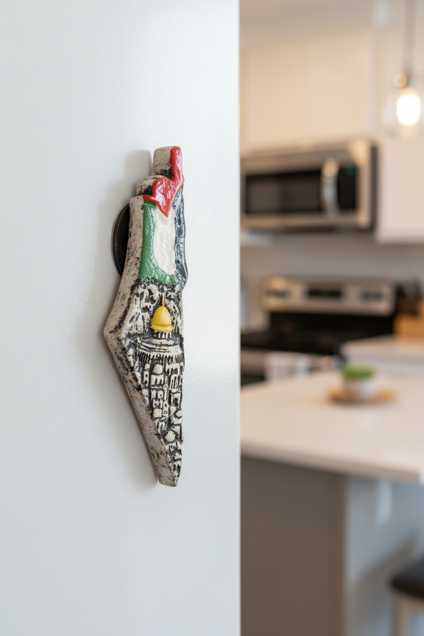 خريطة فلسطين على الثلاجة - زاوية جانبية