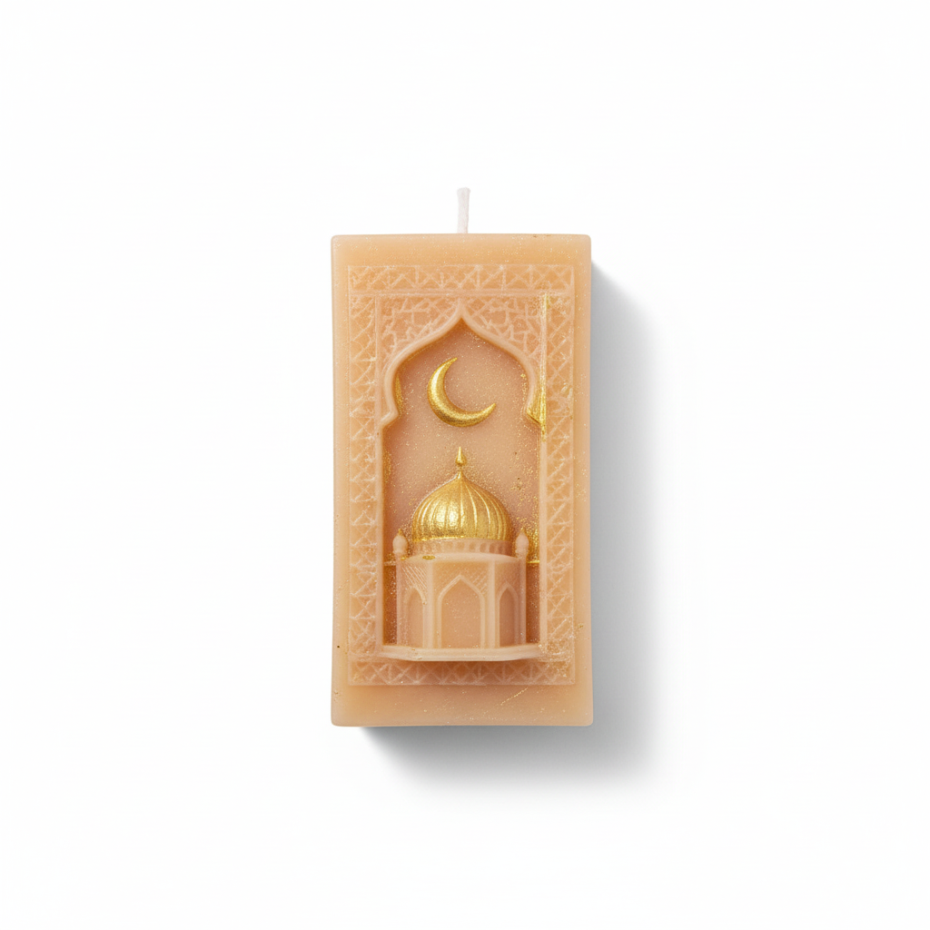 Beige Mosque Candle