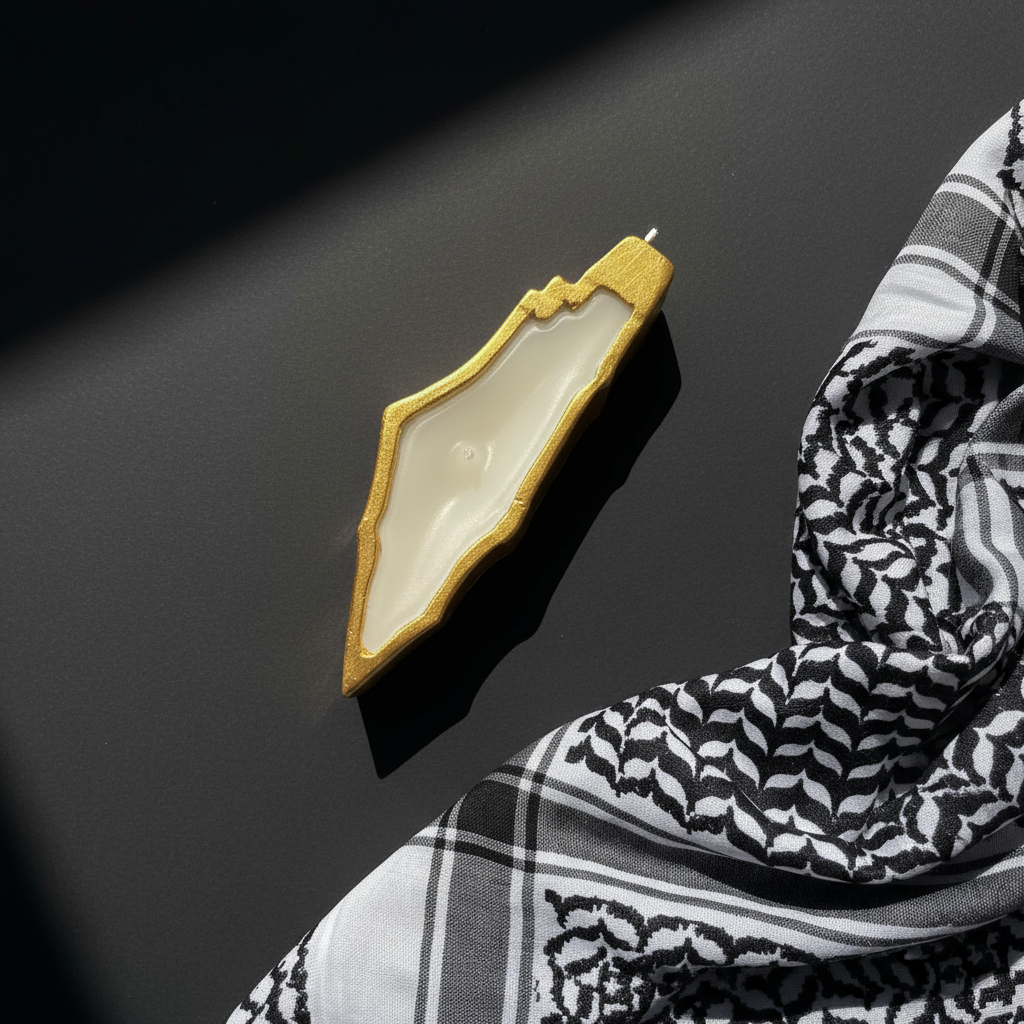 Gold Candle - Dark Background Overhead