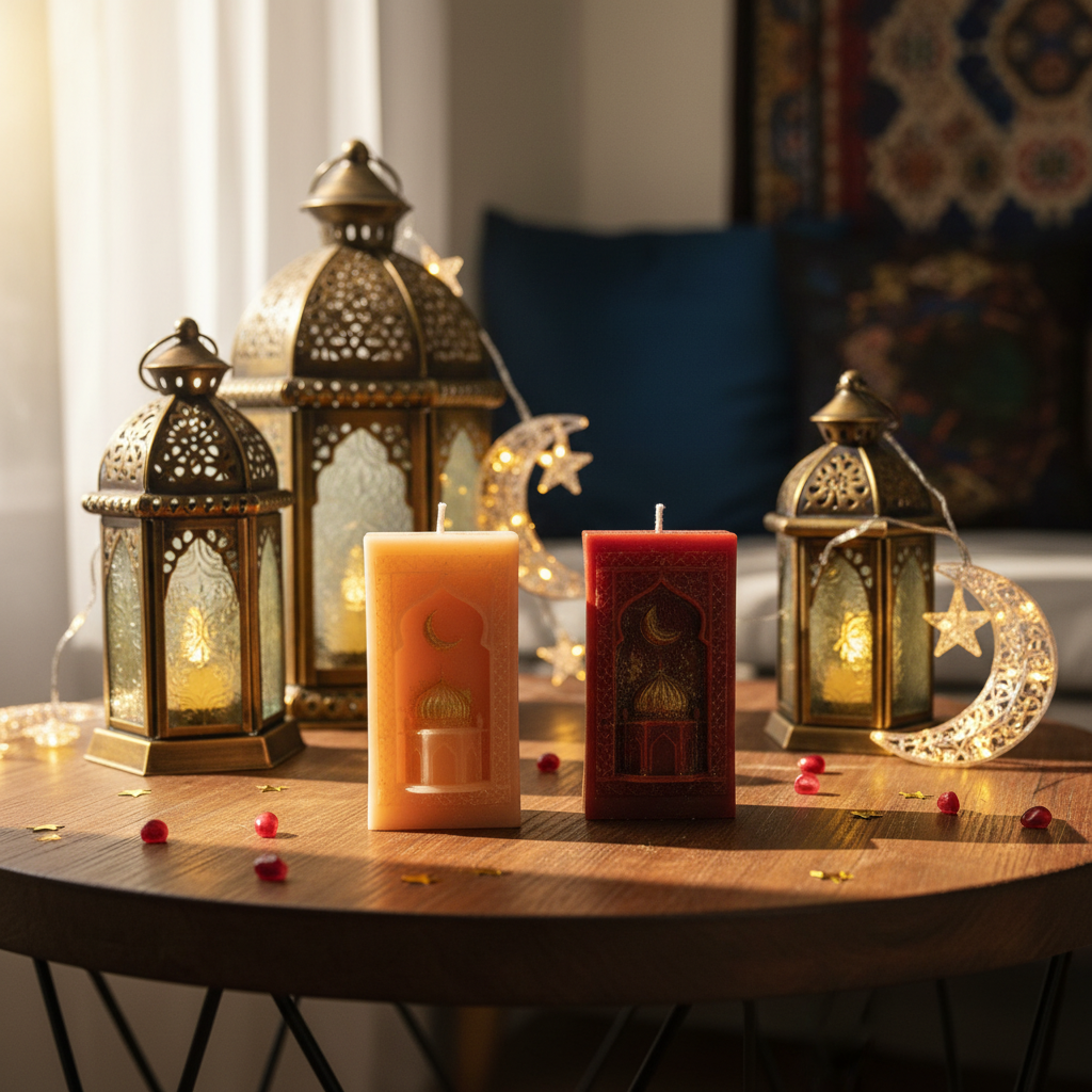 Ramadan Setting with Lanterns
