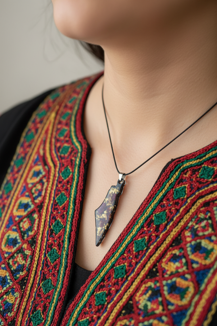 Small Black Chain Necklace Close-up