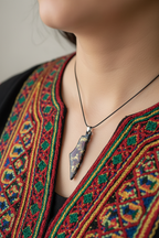 Small Black Chain Necklace Close-up